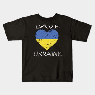 Save heart ukraine Kids T-Shirt